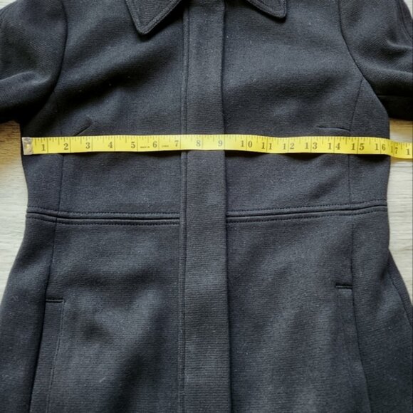 INC International Concepts Black Jacket Coat Womens XS Bell Sleeve Ruffle Cotton - Picture 12 of 12